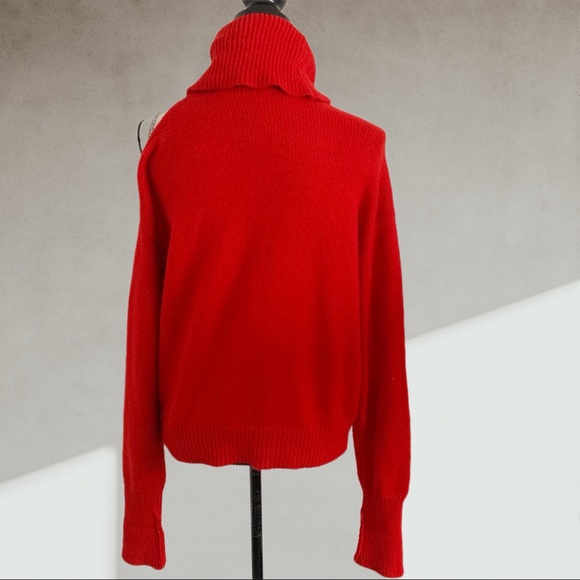 GUESS bold red turtleneck sweater - Picture 7 of 8